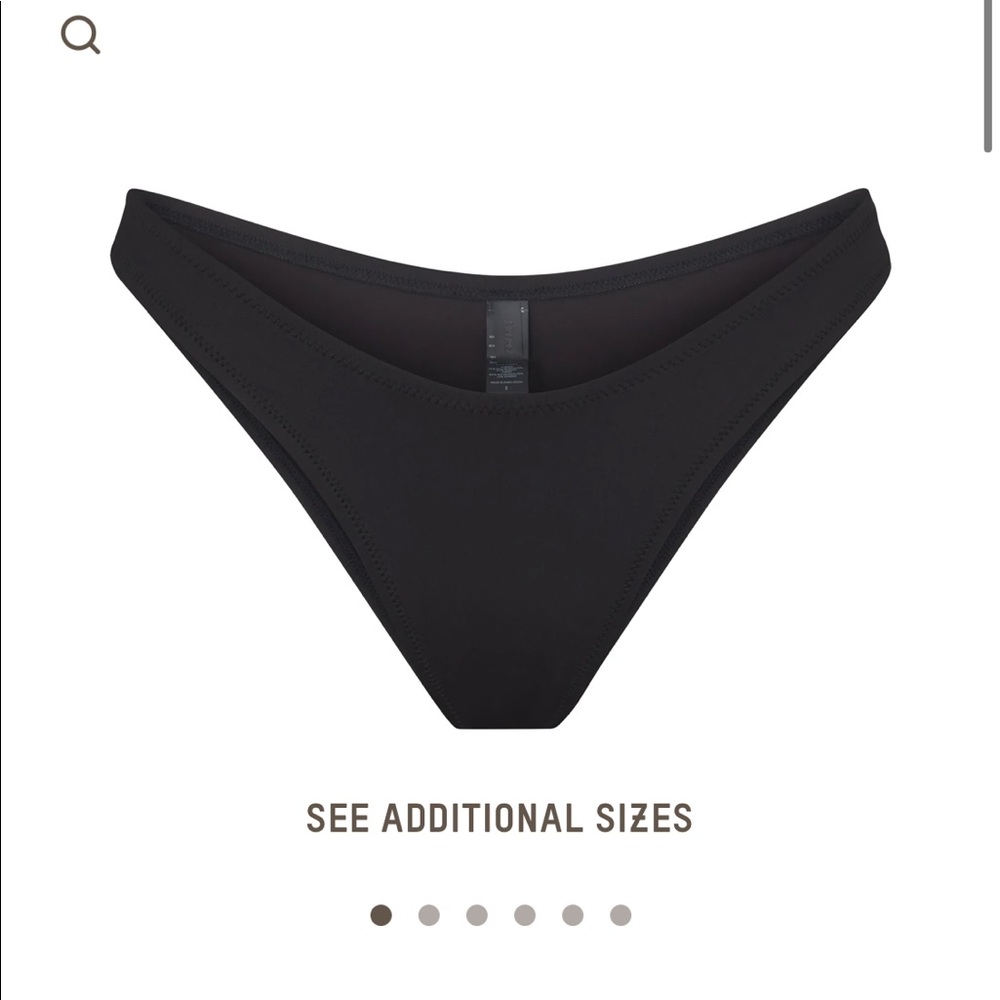 Skims Swim - Swim Cheeky Tanga Bottom - Small - Black